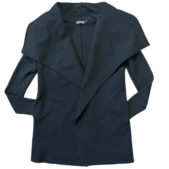 TASC Performance Midtown Wrap Organic Cotton & Bamboo Blend Sweater Black Small - Picture 7 of 12